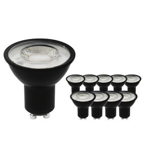 10x Dimbare GU10 LED Spots - 3W - 2700K - Zwart - Voordeelverpakking