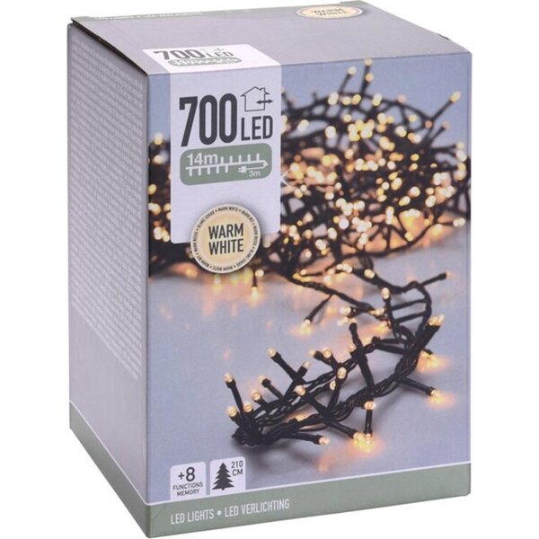 Lightexpert 14m LED Kerstverlichting - IJspegelverlichting Buiten - 700 LEDs - Warm wit licht