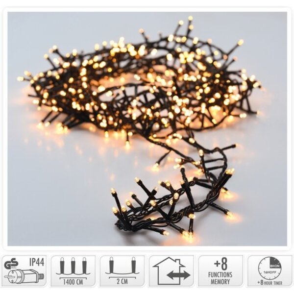 Lightexpert 14m LED Kerstverlichting - IJspegelverlichting Buiten - 700 LEDs - Warm wit licht