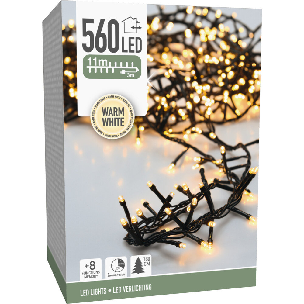 Lightexpert 11m LED Kerstverlichting - IJspegelverlichting Buiten - 560 LEDs - Warm wit licht