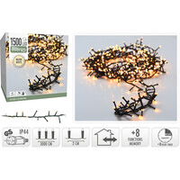 Lightexpert 30m LED Kerstverlichting - IJspegelverlichting Buiten - 1500 LEDs - Warm wit licht