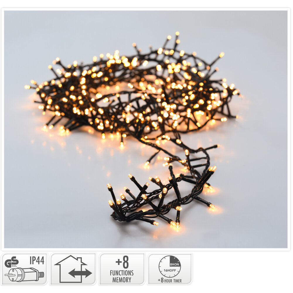 Lightexpert 8m LED Kerstverlichting - IJspegelverlichting Buiten - 400 LEDs - Extra warm wit licht