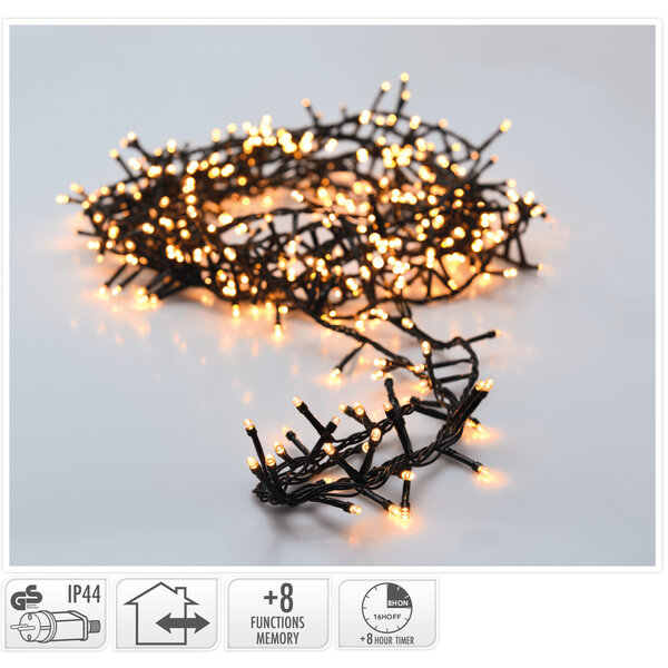 Lightexpert 8m LED Kerstverlichting - IJspegelverlichting Buiten - 400 LEDs - Extra warm wit licht