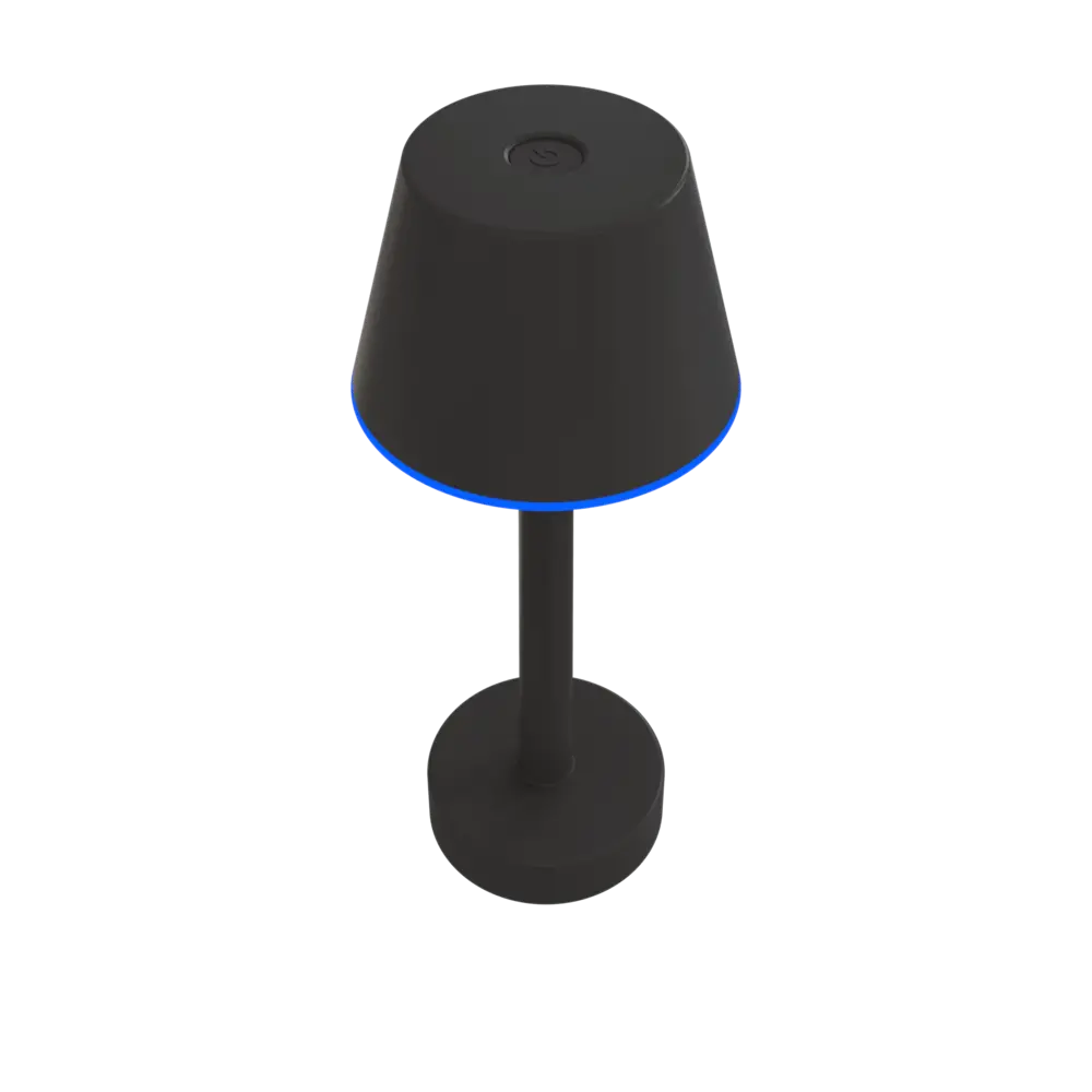 Calex Oplaadbare Tafellamp - 5W - 2700K - IP54 - Zwart - Voor binnen & buiten