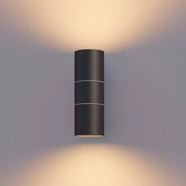 Calex Calex Wandlamp Buiten - Tweezijdig - GU10 Fitting - IP54 - Zwart