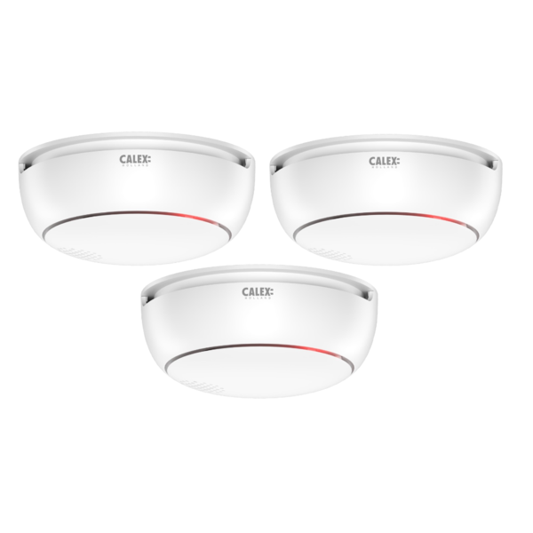 Calex Calex Smart Rookmelder - 5 Jaar Batterij - Koppelbaar - Voldoet aan EN14604 - 3 Pack