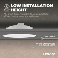 Ledvion LED Downlight 18W - 4000K - 1620 Lumen - Ø170 mm