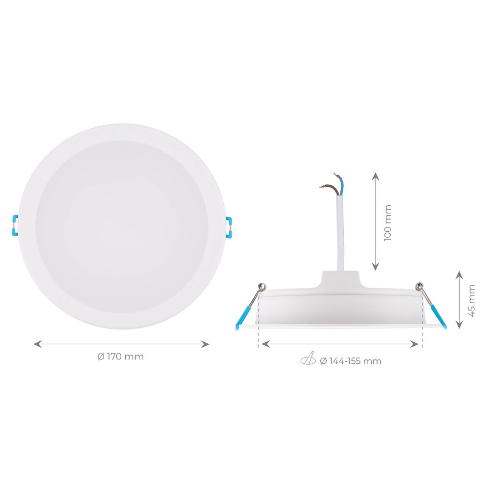 Ledvion LED Downlight 18W - 4000K - 1620 Lumen - Ø170 mm