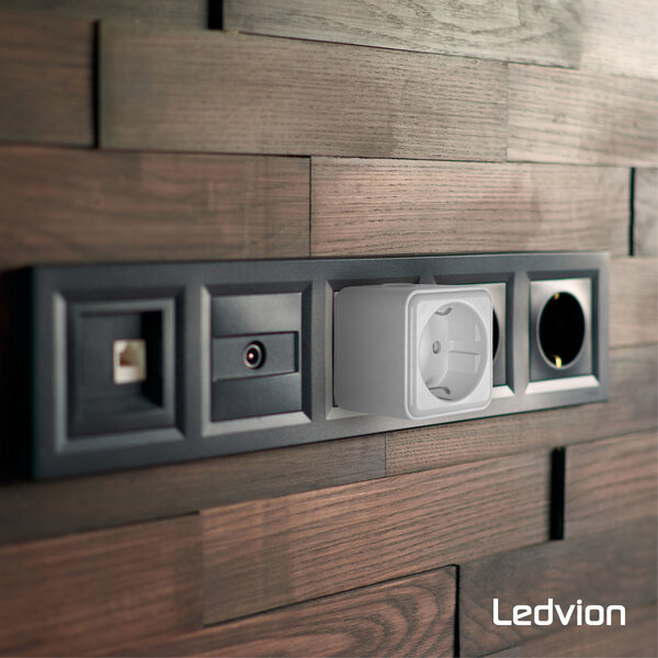 Ledvion 4x Slimme stekker - Energieverbruiksmeter - Smart / WiFi  Stekker