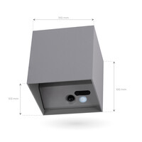 Ledvion USB Oplaadbare Wandlamp Grijs - Draadloos - 4000 mAh Accu - Geschikt voor Binnen & Buiten