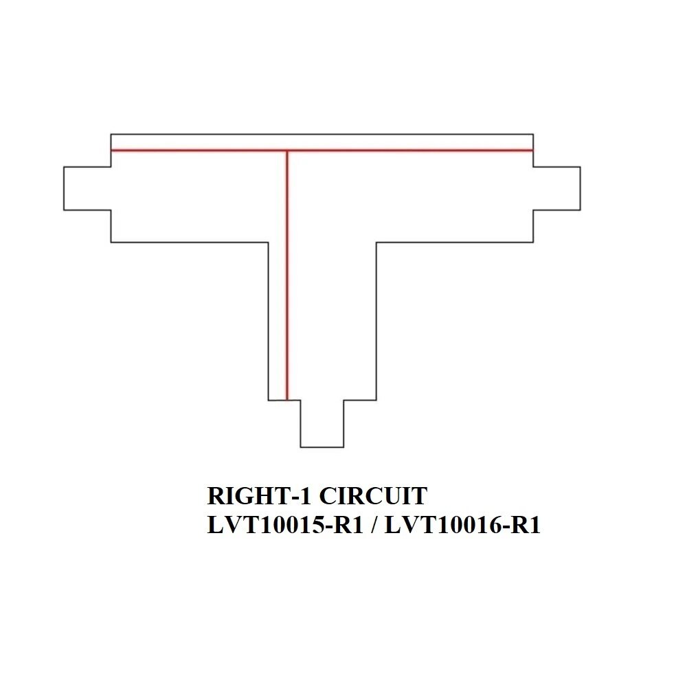 Ledvion 1-Fase Rail T-Vorm Connector Wit - Right-1