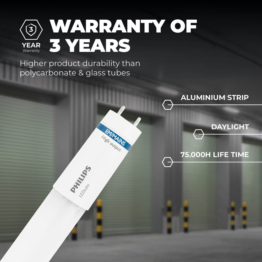 Philips Philips LED TL Buis 120CM - 12.5W - 6500K - 168lm/W - High Efficiency