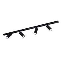 Ledvion 1m Smart LED Railverlichting - 4 Railspots - 4,9W - RGB+CCT - Dimbaar - 1-Fase Railsysteem - Zwart