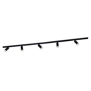2m LED Railverlichting - 5 Railspots - Dimbaar - 1-Fase Railsysteem - Zwart
