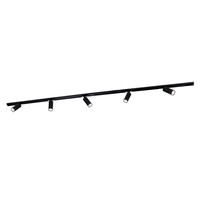 Ledvion 2m Smart LED Railverlichting - 5 Railspots - 4,9W - RGB+CCT - Dimbaar - 1-Fase Railsysteem - Zwart