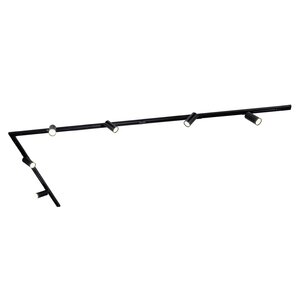 3m LED Railverlichting - 6 Railspots - Dimbaar - 1-Fase Railsysteem - Zwart