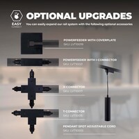 Ledvion 3m LED Railverlichting - 6 Railspots - 3W - 2700K - Dimbaar - 1-Fase Railsysteem - Zwart