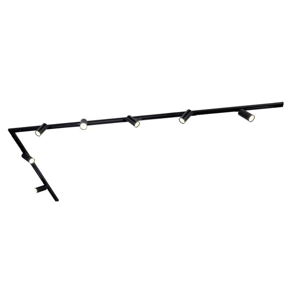 Ledvion 3m LED Railverlichting - 7 Railspots - 3W - 2700K - Dimbaar - 1-Fase Railsysteem - Zwart