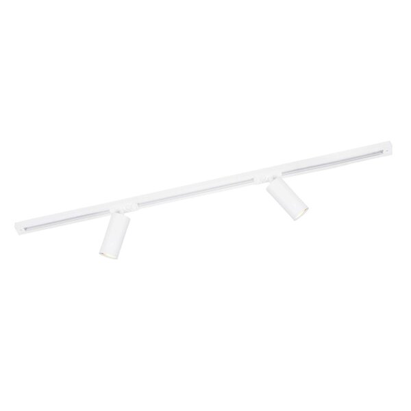 Ledvion 1m LED Railverlichting - 2 Railspots - Dimbaar - 1-Fase Railsysteem - Wit