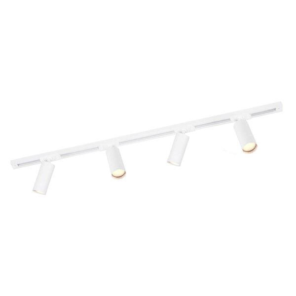 Ledvion 1m LED Railverlichting - 4 Railspots - Dimbaar - 1-Fase Railsysteem - Wit