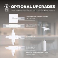 Ledvion 2m LED Railverlichting - 4 Railspots - 3W - 2700K - Dimbaar - 1-Fase Railsysteem - Wit