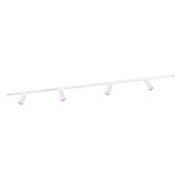 Ledvion 2m Smart LED Railverlichting - 4 Railspots - 4,9W - RGB+CCT - Dimbaar - 1-Fase Railsysteem - Wit