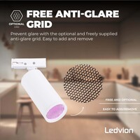 Ledvion 2m Smart LED Railverlichting - 4 Railspots - 4,9W - RGB+CCT - Dimbaar - 1-Fase Railsysteem - Wit