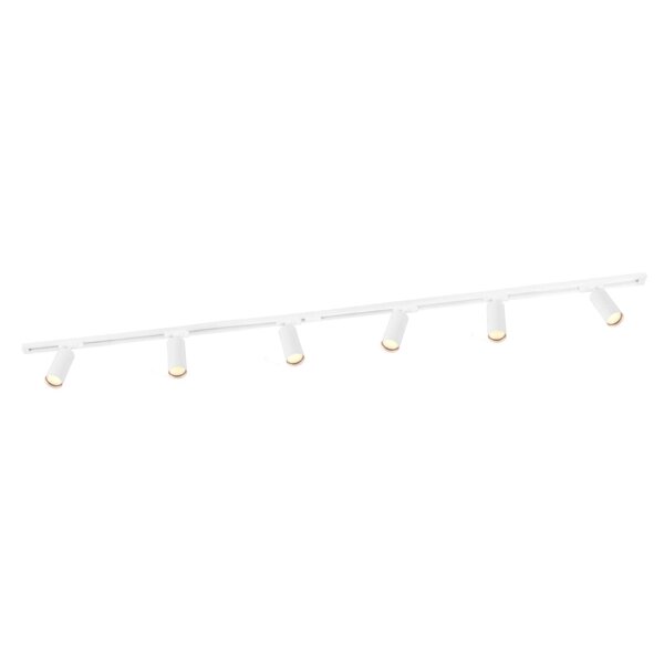 Ledvion 2m LED Railverlichting - 6 Railspots - Dimbaar - 1-Fase Railsysteem - Wit