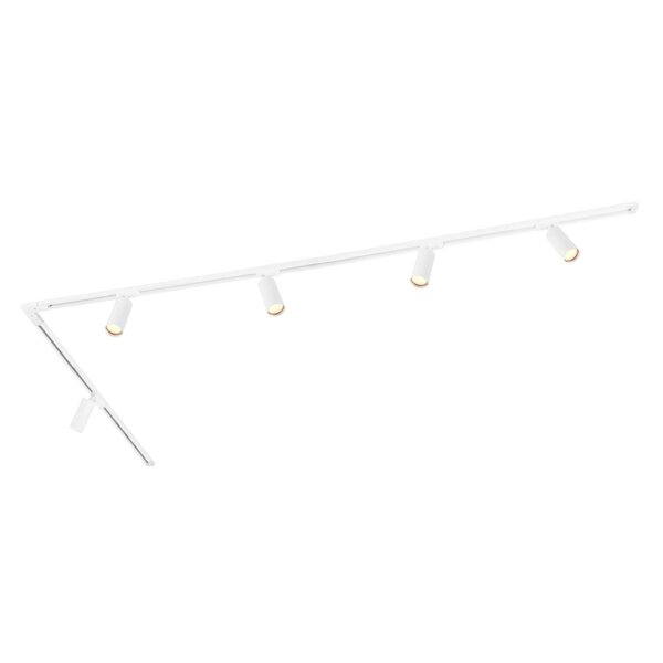 Ledvion 3m LED Railverlichting - 5 Railspots - 3W - 2700K - Dimbaar - 1-Fase Railsysteem - Wit