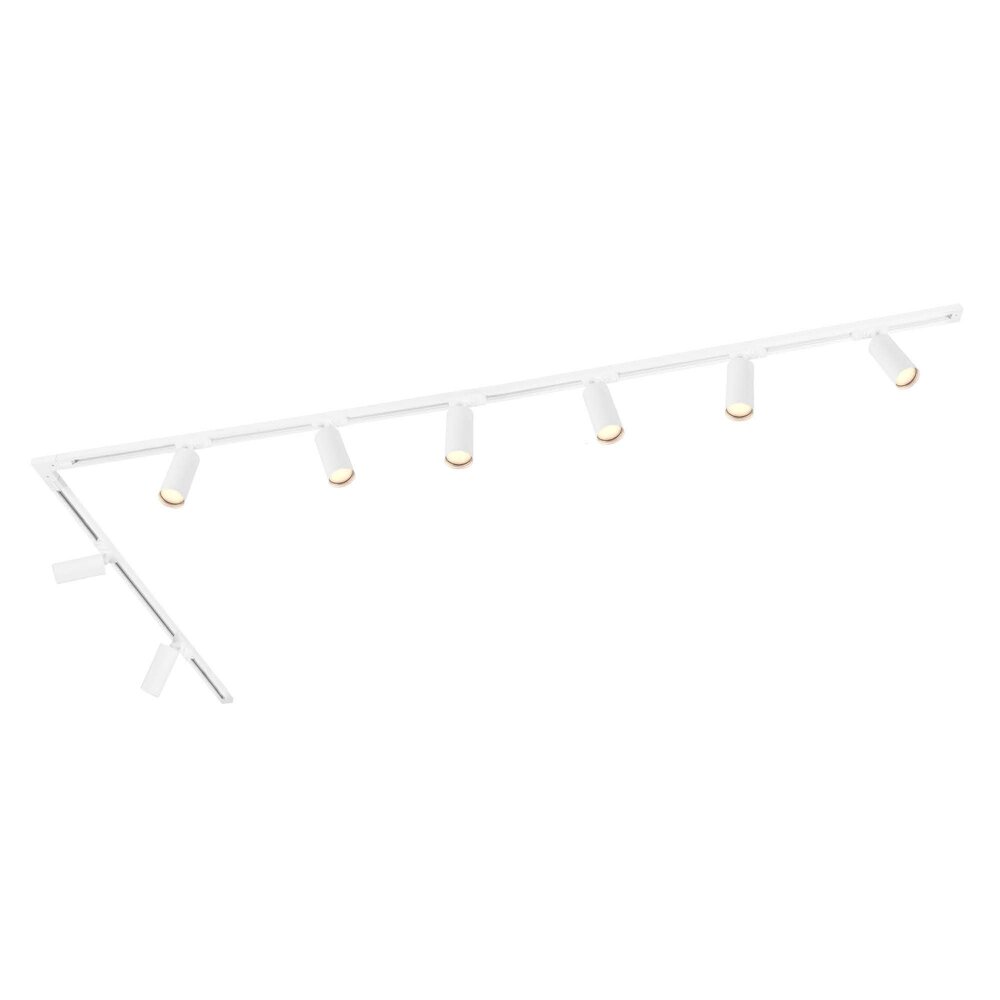 Ledvion 3m LED Railverlichting - 8 Railspots - 3W - 2700K - Dimbaar - 1-Fase Railsysteem - Wit