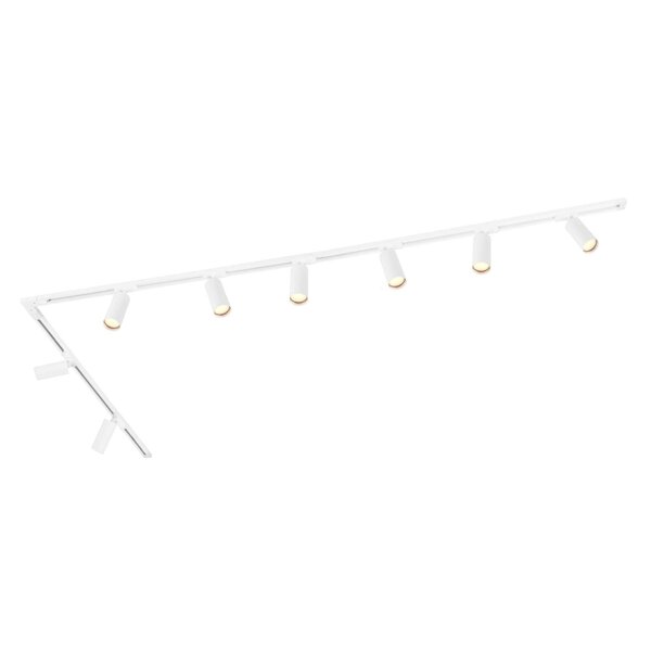 Ledvion 3m LED Railverlichting - 8 Railspots - 3W - 2700K - Dimbaar - 1-Fase Railsysteem - Wit