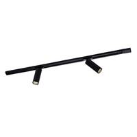 Ledvion 1m LED Railverlichting - 2 Railspots - 3W - 2700K - Dimbaar - 1-Fase Railsysteem - Zwart