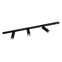 Ledvion 1m LED Railverlichting - 3 Railspots - 3W - 2700K - Dimbaar - 1-Fase Railsysteem - Zwart