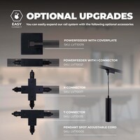 Ledvion 2m Smart LED Railverlichting - 5 Railspots - 4,9W - RGB+CCT - Dimbaar - 1-Fase Railsysteem - Zwart