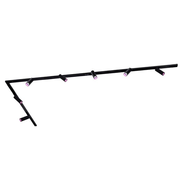 Ledvion 3m Smart LED Railverlichting - 7 Railspots - 4,9W - RGB+CCT - Dimbaar - 1-Fase Railsysteem - Zwart
