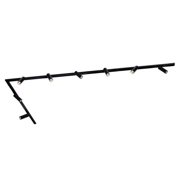 Ledvion 3m LED Railverlichting - 8 Railspots - 3W - 2700K - Dimbaar - 1-Fase Railsysteem - Zwart