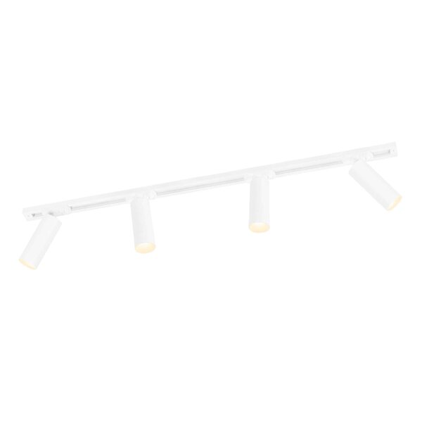 Ledvion 1m LED Railverlichting - 4 Railspots - Dimbaar - 1-Fase Railsysteem - Wit