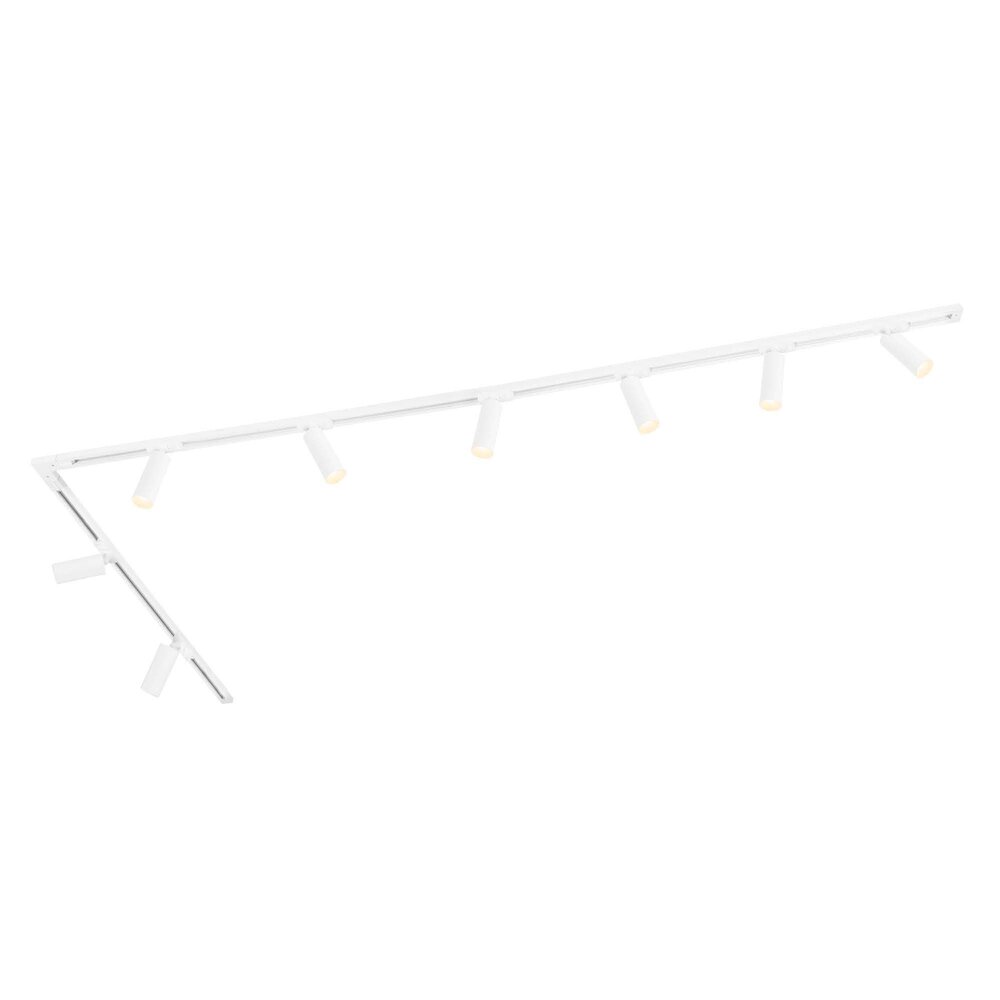 Ledvion 3m LED Railverlichting - 8 Railspots - 3W - 2700K - Dimbaar - 1-Fase Railsysteem - Wit