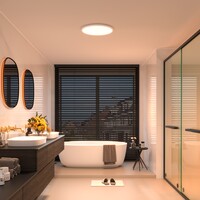 Ledvion Badkamer Plafondlamp - 24W - 2040 Lumen - Wit - Ø42 CM - IP44 Waterdicht - 2700K - LED Plafonniere
