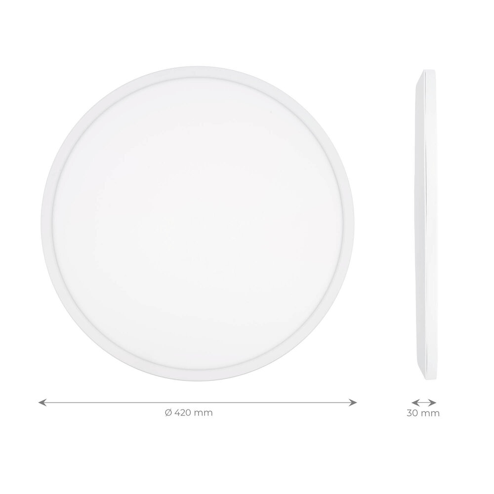 Ledvion Badkamer Plafondlamp - 24W - 2040 Lumen - Wit - Ø42 CM - IP44 Waterdicht - 2700K - LED Plafonniere