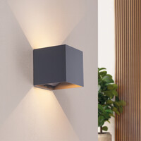 Ledvion USB Oplaadbare Wandlamp Antraciet - Draadloos - 4000 mAh Accu - Geschikt voor Binnen & Buiten