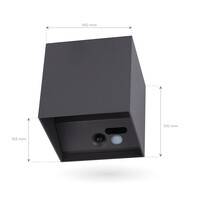 Ledvion USB Oplaadbare Wandlamp Antraciet - Draadloos - 4000 mAh Accu - Geschikt voor Binnen & Buiten