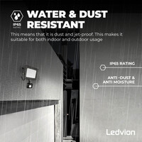 Ledvion LED Breedstraler met Sensor 50W - Osram LED Chips - 6000 Lumen - 6500K