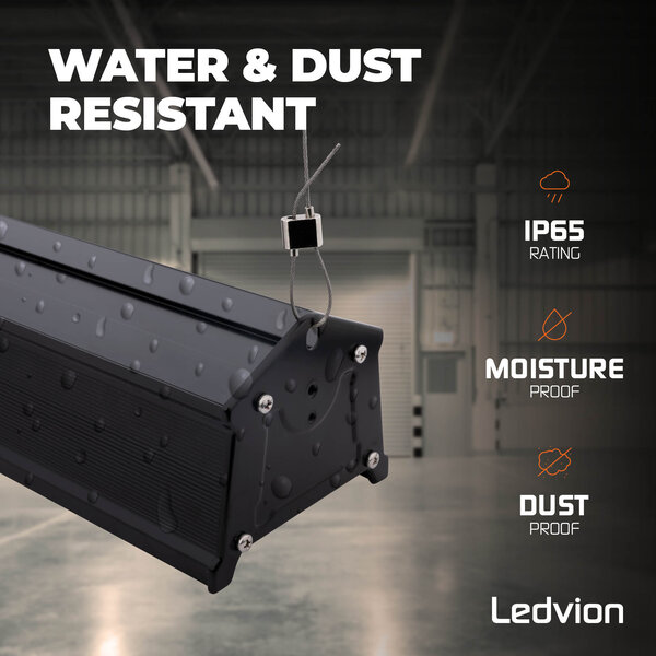 Ledvion LED Lineaire High Bay 200W - 175lm/W -  IP65 - 4000K - Dimbaar - Lumileds Chips - Magazijnverlichting - 5 jaar garantie