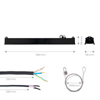 Ledvion LED Lineaire High Bay 200W - 175lm/W -  IP65 - 4000K - Dimbaar - Lumileds Chips - Magazijnverlichting - 5 jaar garantie