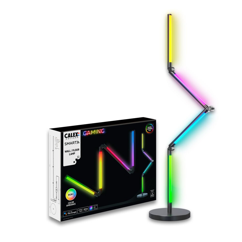 Calex Calex Smart Gaming Vloerlamp - RGBIC - 12W - 140CM