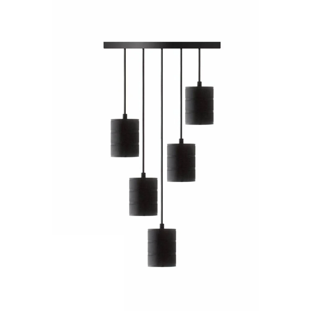 Calex Calex Giant Multi Cord Set - 5 x E40 - Zwart