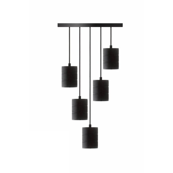 Calex Calex Giant Multi Cord Set - 5 x E40 - Zwart