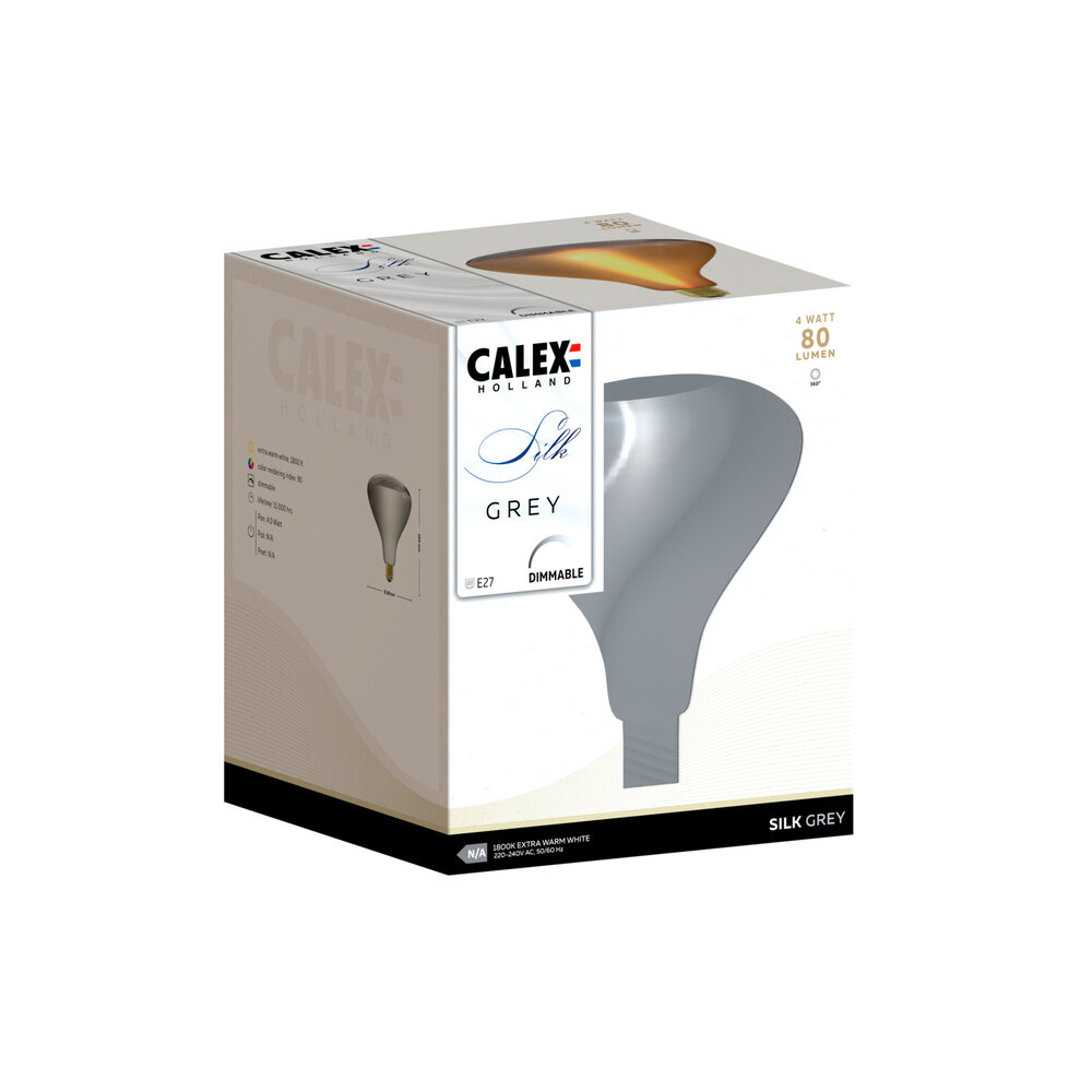 Calex Calex Silk LED Lamp R140 - E27 - 4W - 1800K - 80 Lumen - Grijs