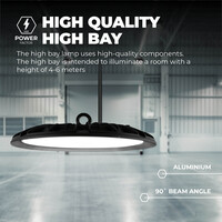 Ledvion LED High Bay 150W - Osram LED Chips - 90° - 110 Lm/W - 6000K - IP65 - 2 Jaar Garantie